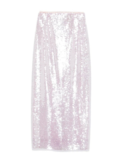 Forte Forte Sequined Long Skirt PINK