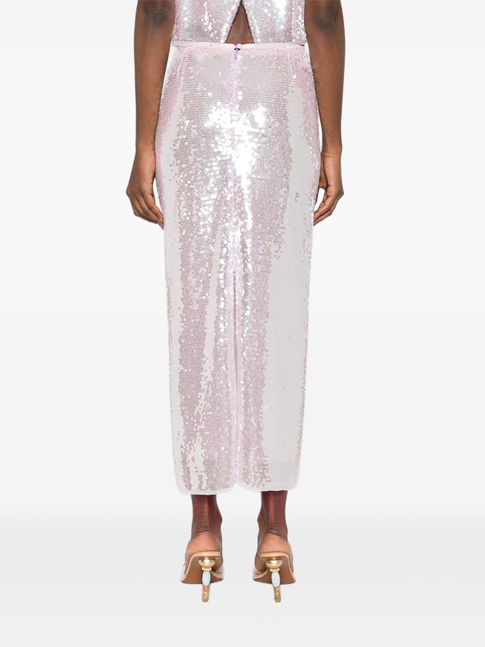Forte Forte Sequined Long Skirt PINK