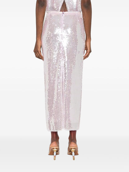 Forte Forte Sequined Long Skirt PINK
