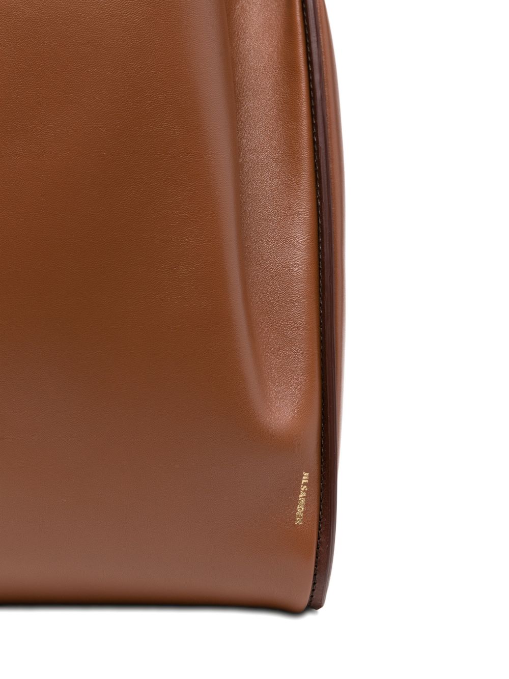 Jil Sander Pivot Leather Tote Brown