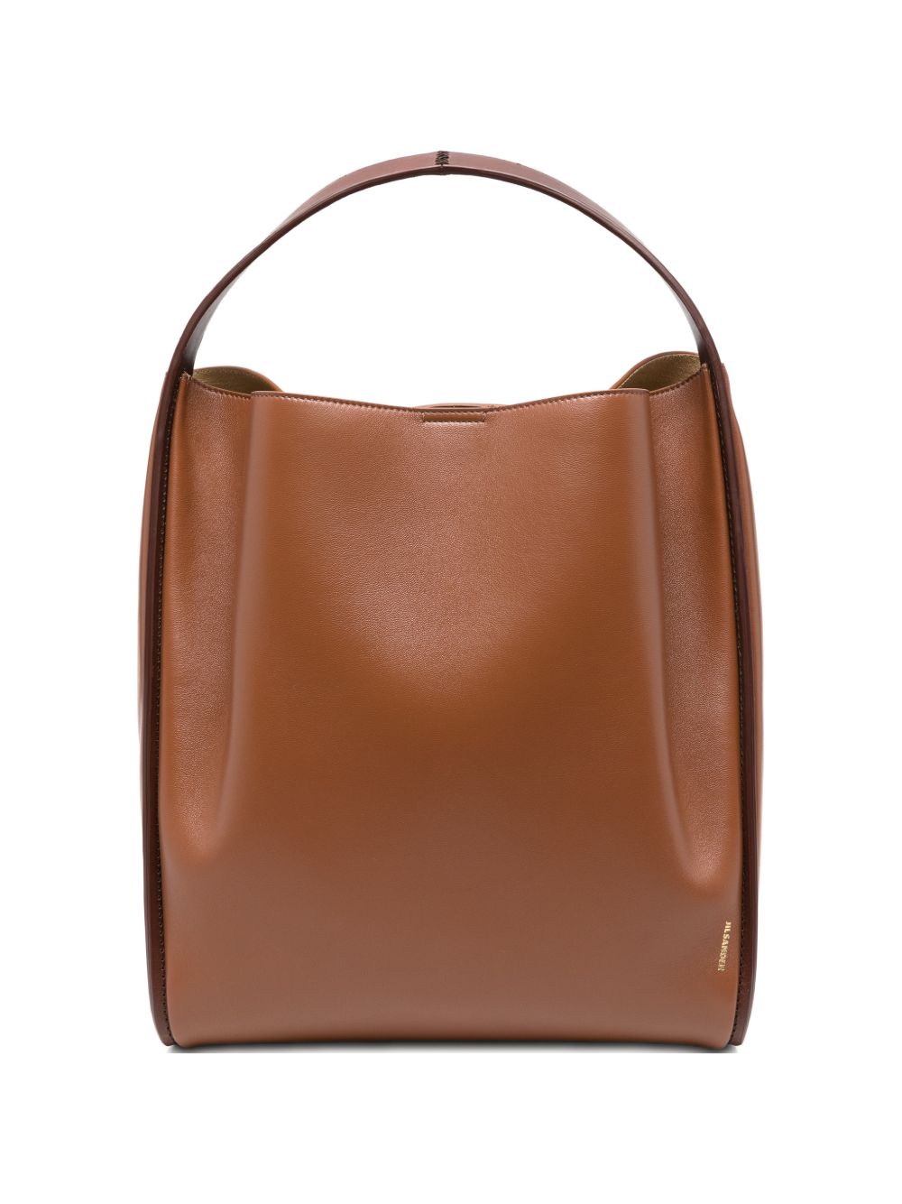 Jil Sander Pivot Leather Tote Brown