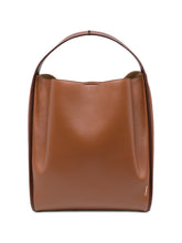Jil Sander Pivot Leather Tote Brown