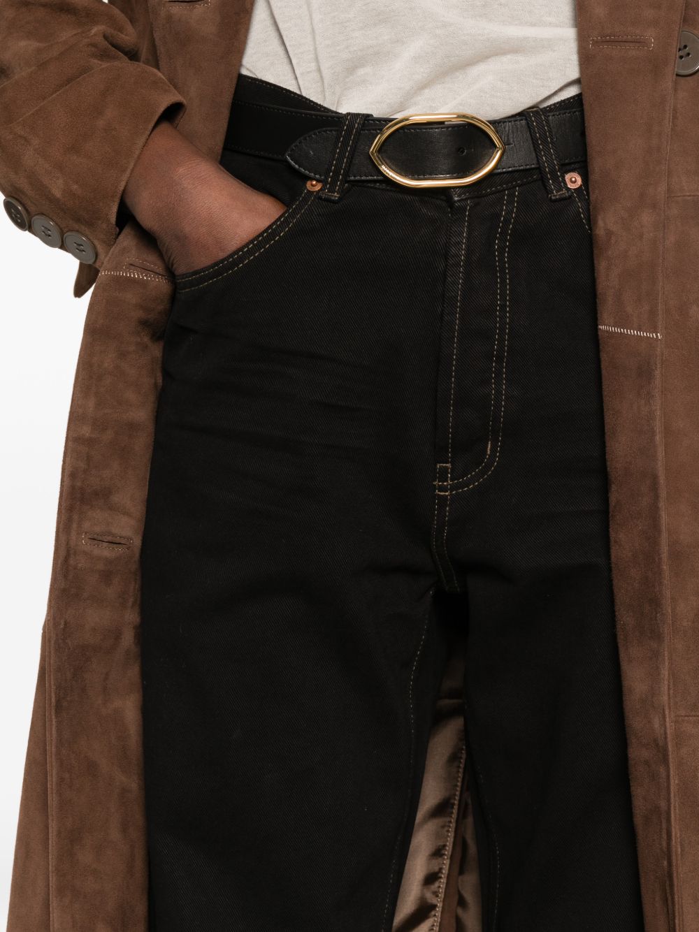 Saint Laurent Baggy Denim Jeans BLACK