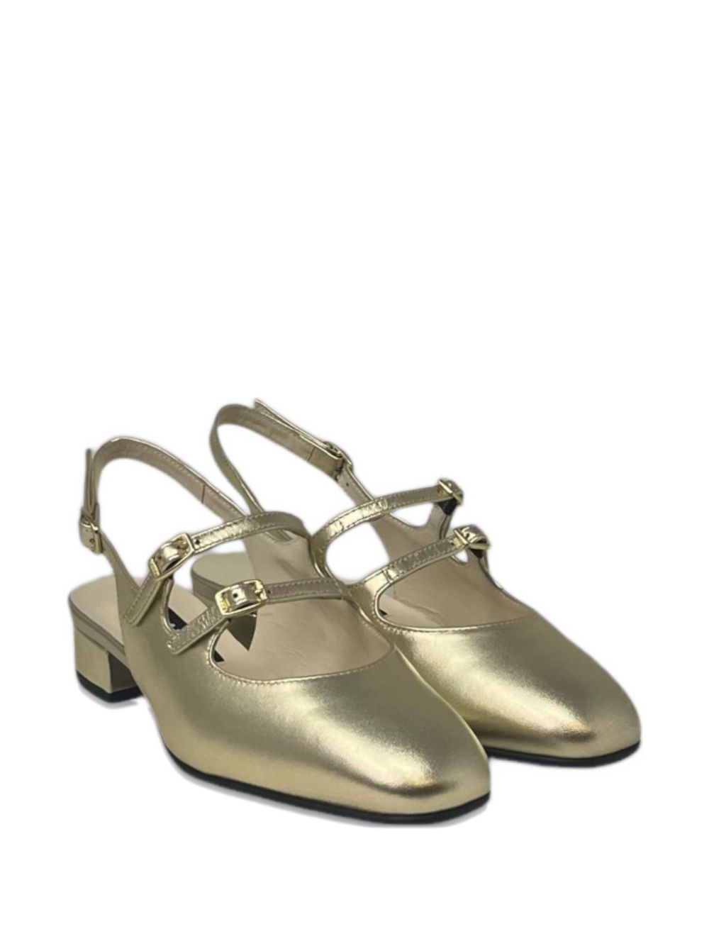 Carel Paris Peche Slingback Mary Janes SILVER
