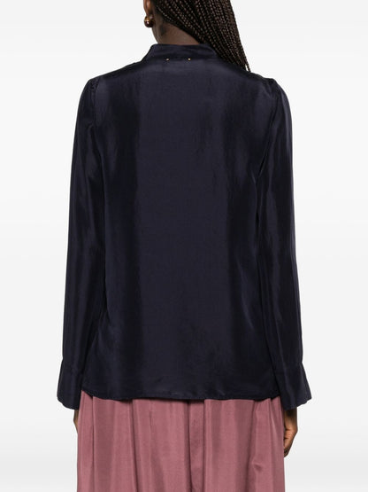 Forte Forte Silk Shirt NAVY