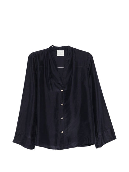 Forte Forte Silk Shirt NAVY