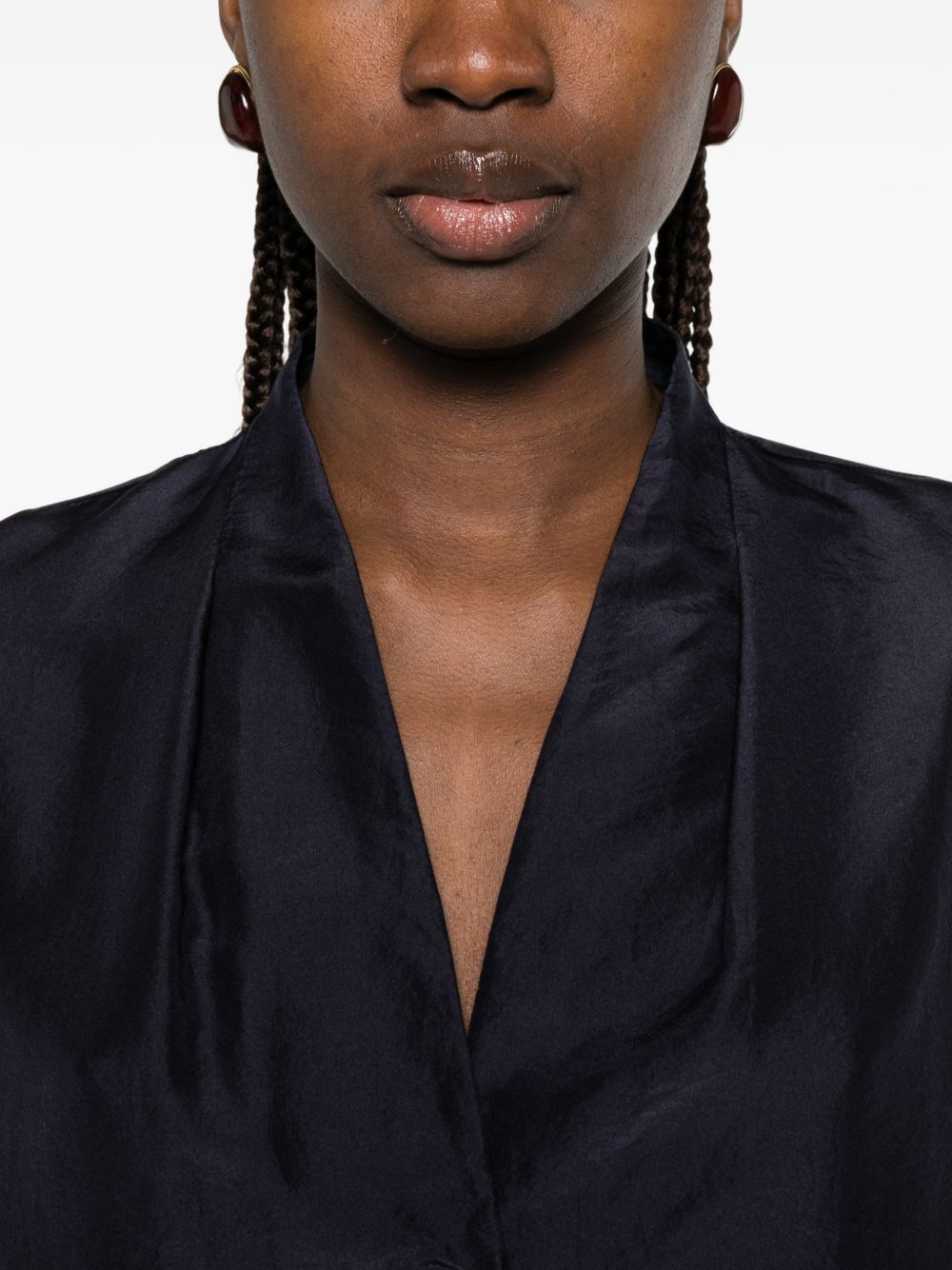 Forte Forte Silk Shirt NAVY