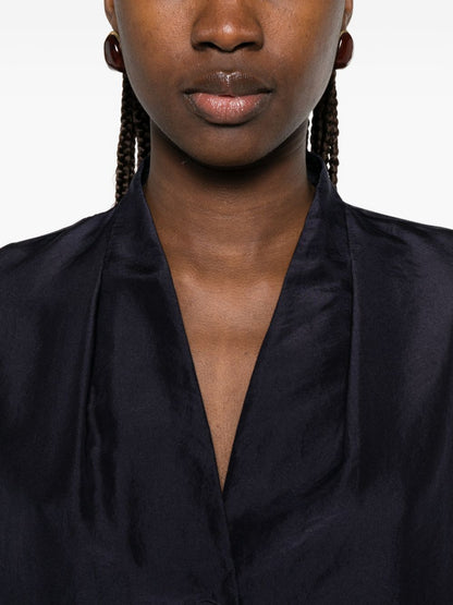 Forte Forte Silk Shirt NAVY