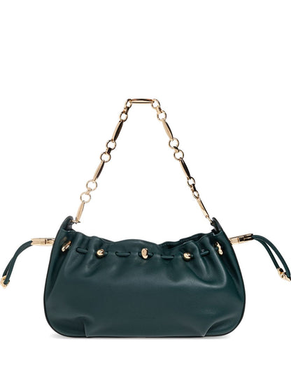 Zimmermann Ruched Chain Shoulder Bag GREEN