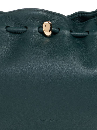 Zimmermann Ruched Chain Shoulder Bag GREEN