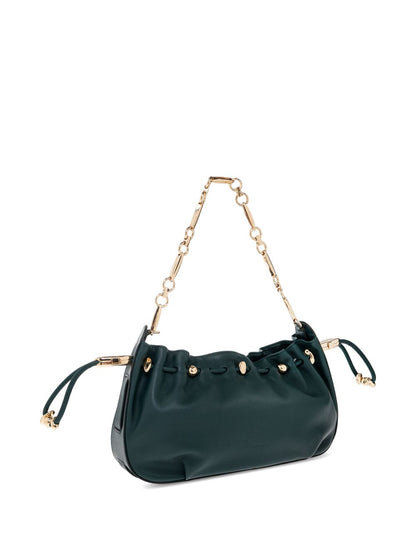 Zimmermann Ruched Chain Shoulder Bag GREEN