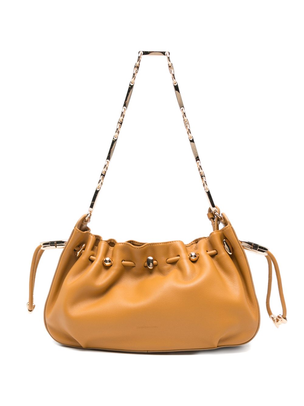 Zimmermann Ruched Chain Shoulder Bag Brown