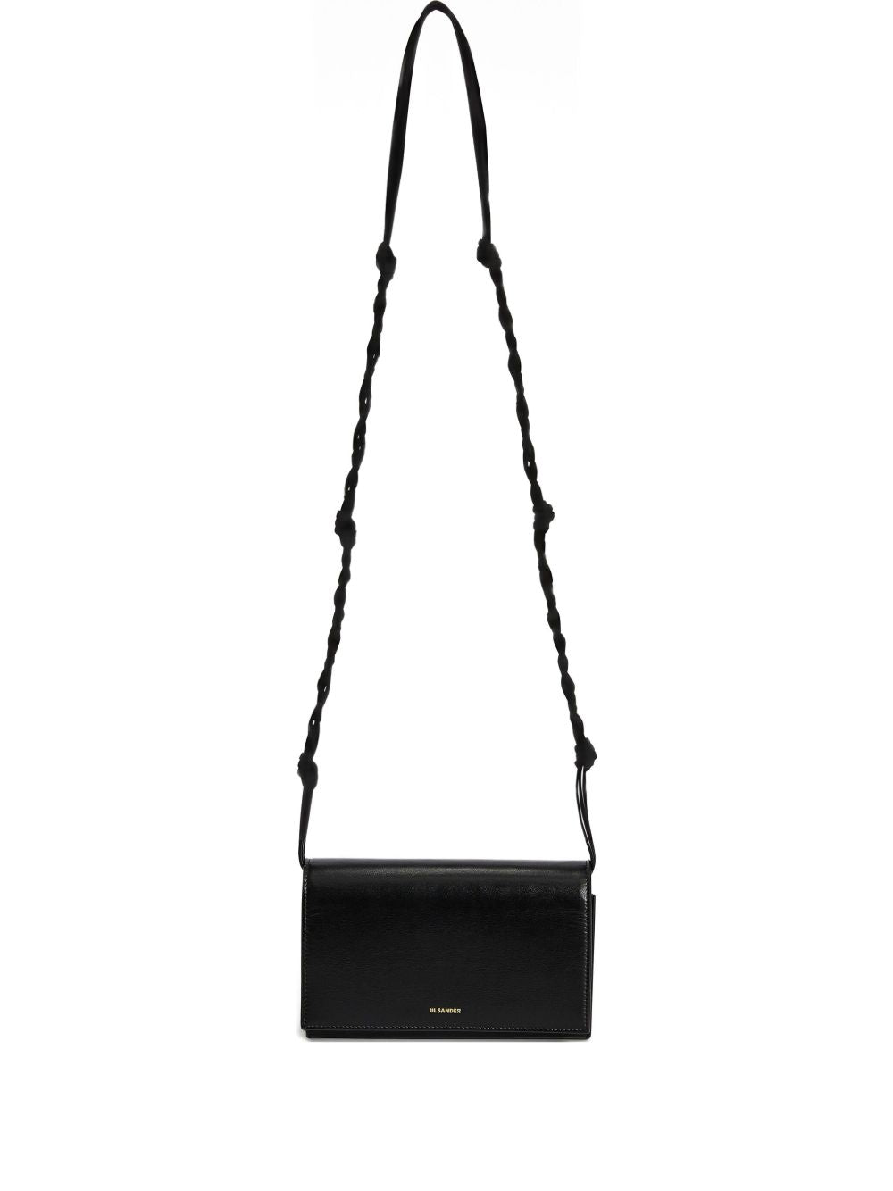 Jil Sander Folded Leather Clutch BLACK