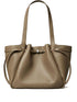 Tory Burch Pebbled Leather Top Handle Bag Gray