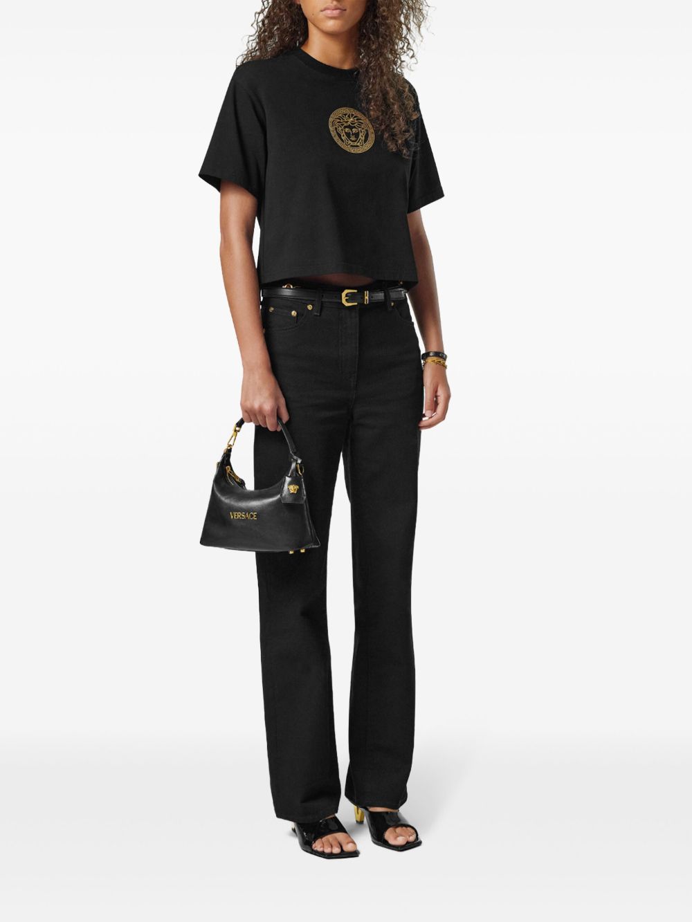 Versace Medusa Small Top Handle Bag BLACK