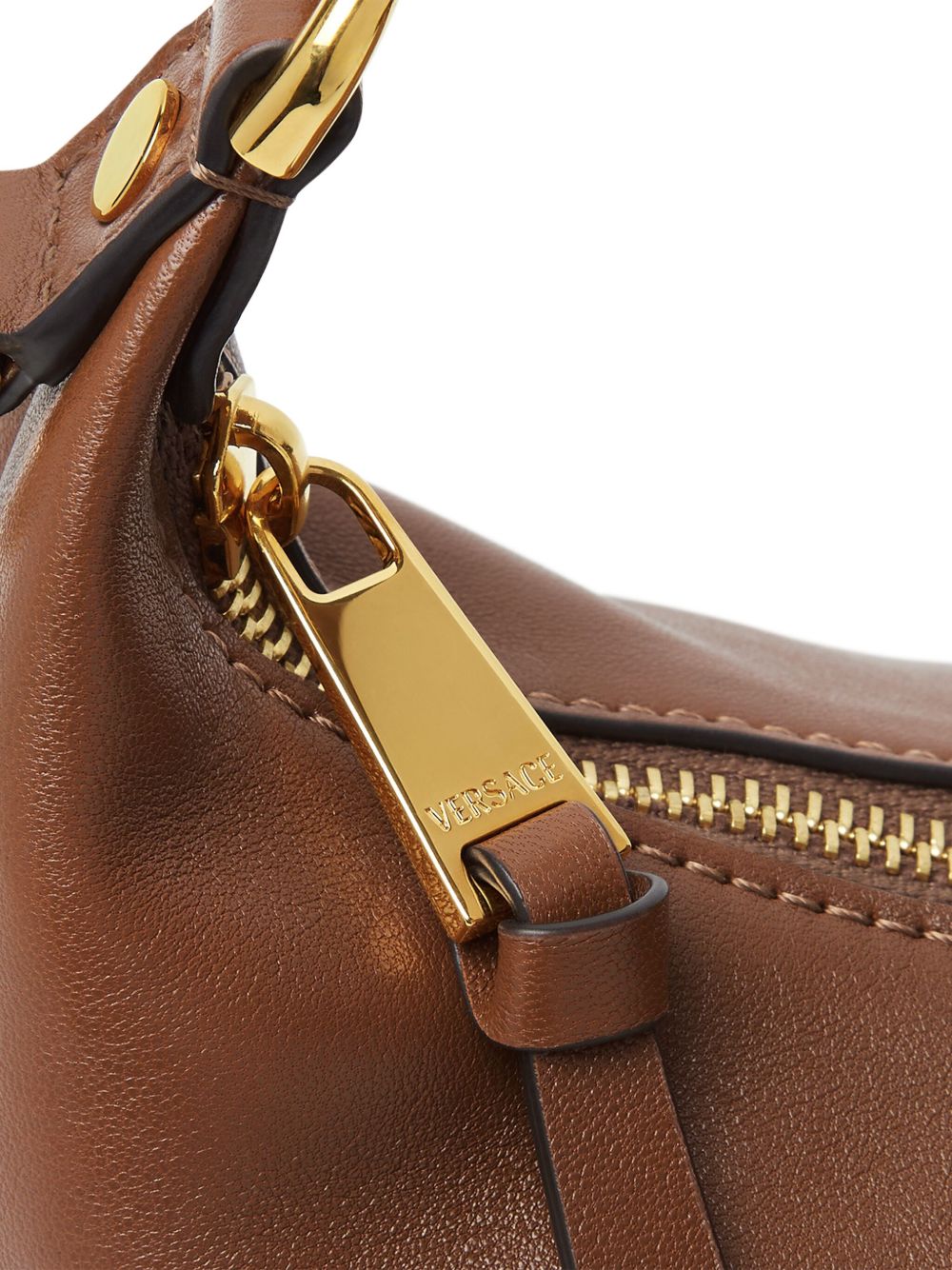 Versace Medusa Small Top Handle Bag BROWN