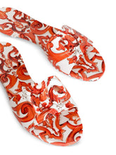 Dolce & Gabbana Majolica-Print Rubber Beachwear Slides ORANGE