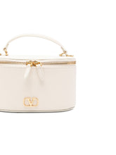 Valentino Garavani VLogo Bowling Bag Ivory