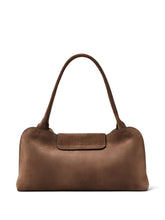 Versace Vivian Medium Suede Shoulder Bag BROWN