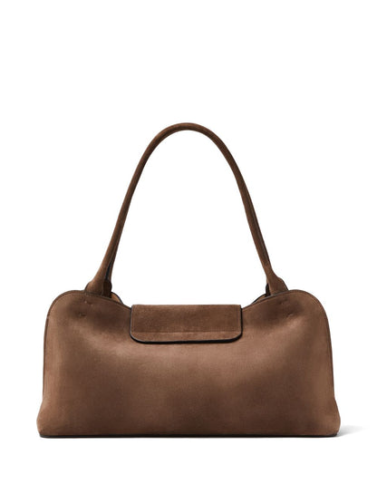 Versace Vivian Medium Suede Shoulder Bag BROWN