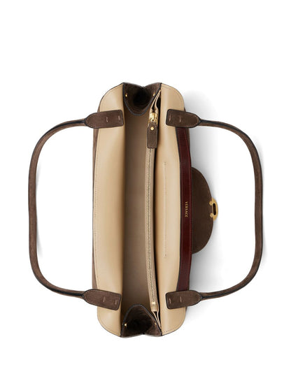Versace Vivian Medium Suede Shoulder Bag BROWN