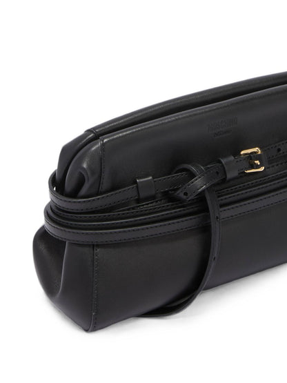Moschino Belt Detail Shoulder Bag BLACK