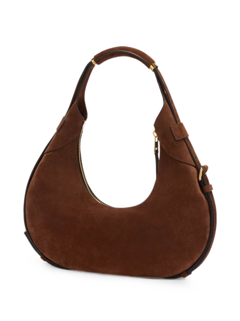Moschino Suede Shoulder Bag BROWN