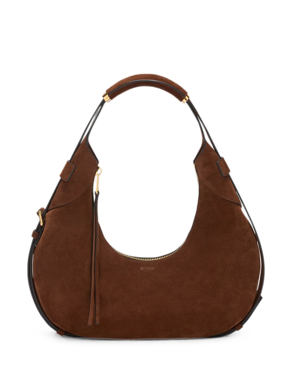 Moschino Suede Shoulder Bag BROWN