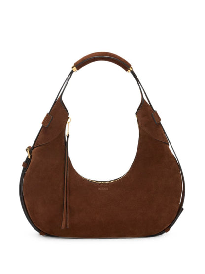 Moschino Suede Shoulder Bag BROWN