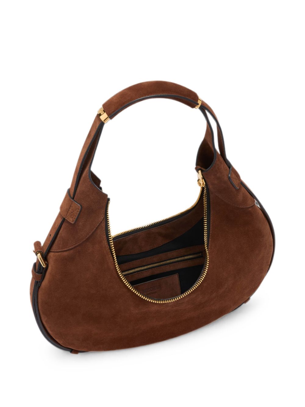 Moschino Suede Shoulder Bag BROWN