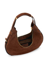 Moschino Suede Shoulder Bag BROWN