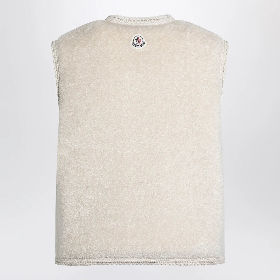 Moncler Mimosa Gilet In Teddy-Effect Fleece - Beige