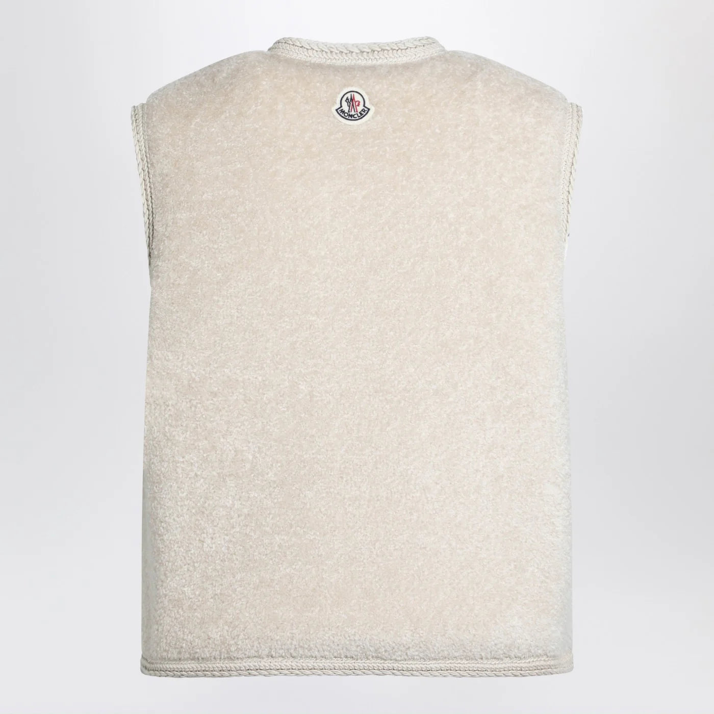 Moncler Mimosa Gilet In Teddy-Effect Fleece - Beige