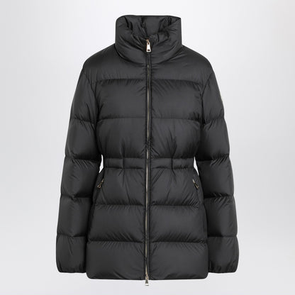 Moncler Black Down Brossette Jacket with Fitted Waist Black