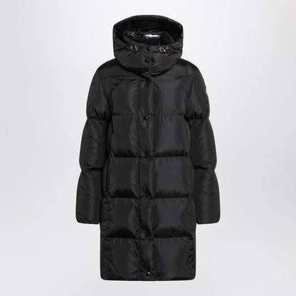 Moncler Little Long Black Quilted Down Jacket Black