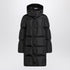 Moncler Little Long Black Quilted Down Jacket Black