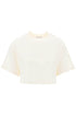 Moncler cropped t-shirt with sequin logo