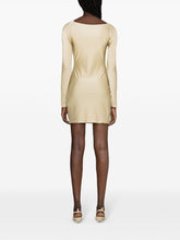 Coperni Twisted Cut-out Mini Dress Beige