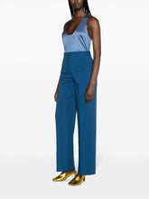 Tory Burch High-Waisted Ink Blue Tailored Trousers Blue