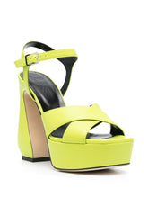 SI ROSSI Sculpted-Heel Platform Sandals Yellow