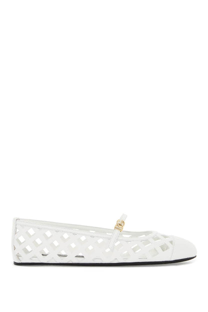 D&amp;G perforated calfskin ballet flats