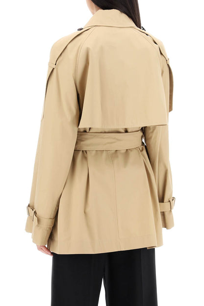 Double-breasted midi trench coat