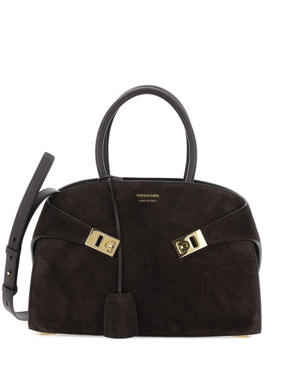 Ferragamo Hug Small Handbag BROWN