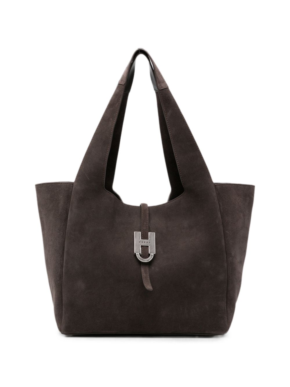 Hogan Trend Leather Tote BROWN