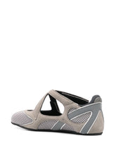 The Attico Touch-Strap Flats Gray