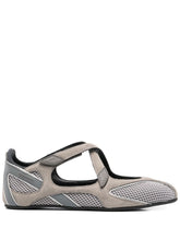 The Attico Touch-Strap Flats Gray
