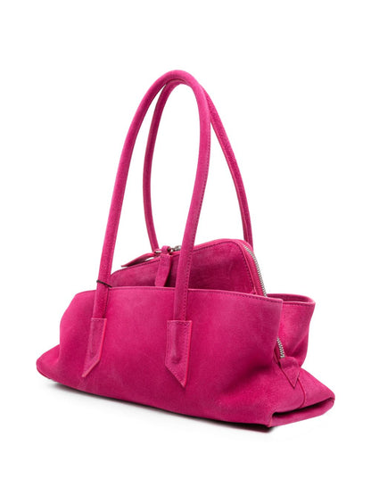 The Attico La Passeggiata Suede Bag FUXIA