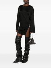The Attico Gathered Mini Dress BLACK