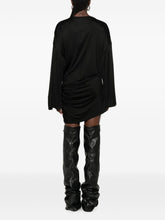The Attico Gathered Mini Dress BLACK