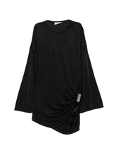 The Attico Gathered Mini Dress BLACK